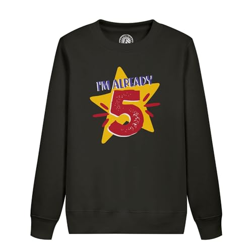 Sweatshirt enfant 5 ans anniversaire star theme pour fille et garçon adepte de mode