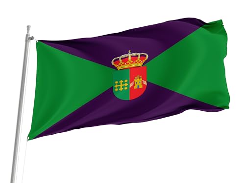 Bandera Del Orgullo Iznatoraf, Jaén Spain Province Bandera Balcón Lavable Pride Flag Decoraciones Garden Flag Para Fiesta Patio Festival 90X152CM