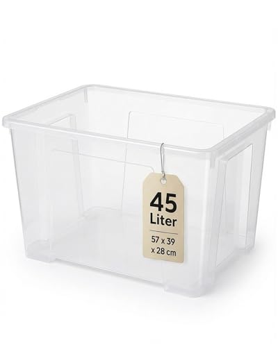 IKEA Samla Aufbewahrungsbox mit Deckel – 45L mit Deckel...