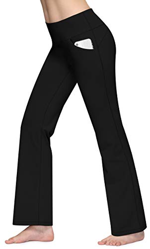 CUGOAO Bootcut Yoga Pants with Pockets for Women, High Waist Bootleg Dress Pants