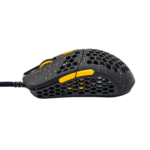G-Wolves Hts (Small) Wired Gaming Mouse - Paw3389 Sensor - 50 To 16,000 Cpi - 48±2Gram-Ttc Golden Color Encoder - Ultra Lightweight Honeycomb Design（Small-Wired-Stardust-Goldencolor） #TOP3