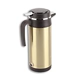 Car Electric Thermoses Kettle, 1200ML 12V Stainless Steel Electric in Car Kettle Travel Thermoses Heating Water Bottle for Heating Water Coffee Milk