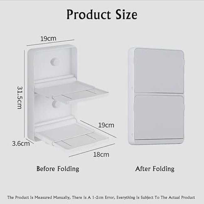 2 Layer Wall Mounted Kitchen Plate Rack,Hot Pot Preparation Tray, Fruit Preparation Tray, for Kitchen Restaurant Sundry(White)