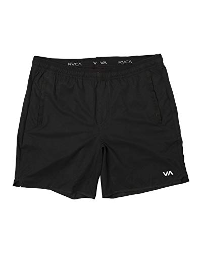 Rvca Men's Va Yogger Stretch Sports Shorts Workout Leisure Short (Black, Medium) #TOP28