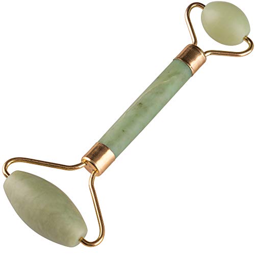 Enchanted's 100% Real Natural Jade Roller for Face, Eye, Neck, Skin, Body Massage and Anti-Aging. Lymphatic Drainage, Wrinkle, Puffiness, Therapy. Comes with Magnetic Case with Our Logo.