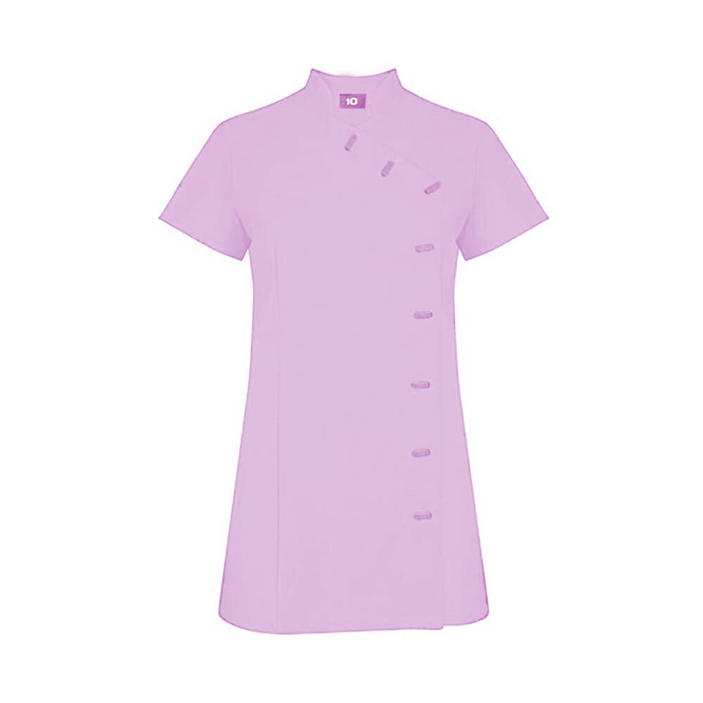 Black Beauty Tunic Spa Salon Beautician Tunic Nail Massage Therapist Uniform, Lilac, Size 22