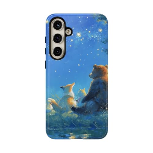 Coque rigide Samsung S24 Plus ciel étoilé cadeau bleu