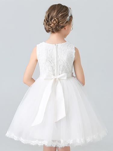 Vestido blanco de encaje para niña de 3 a 4 años ideal para primera comunión y bodas 2