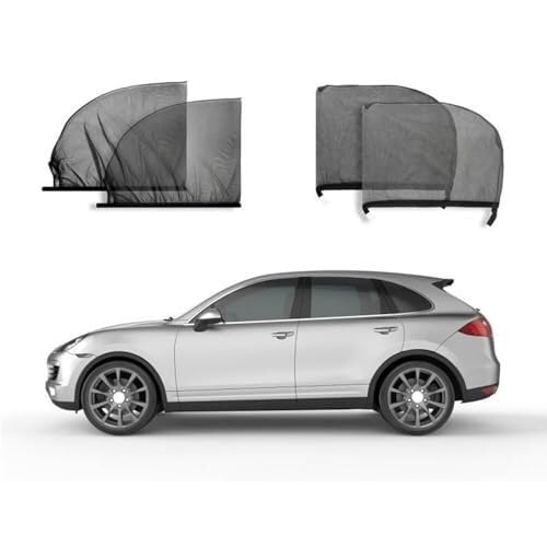 Sonnenschutz 4 Stück Auto-Seitenfenster-Sonnenschutz Für i3/i3s/i3-S/iX, dehnbar Für Sonnenschutz Sonnenschutzblende