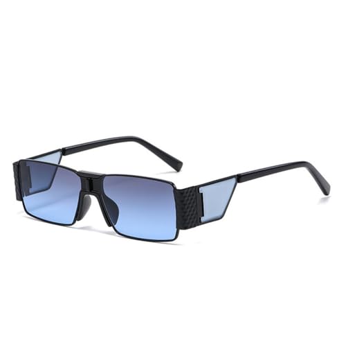 Lunettes de soleil rectangulaires rétro Steampunk pour femmes et hommes
