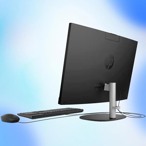 Image of HP 24 inch All in One Desktop PC, FHD IPS Display, AMD Ryzen 3 7720U Quad-Core Processor, 8GB RAM, 512GB SSD, AMD Radeon Graphics, HDMI, Keyboard & Mouse, Flicker Free, Wi-Fi 6, USB Type-C, Win 11 Pro