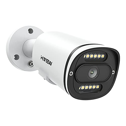 H.view 8Mp Poe Security Camera With Mic/Audio, 4K Full Color Night Vision, Ai Human Detection, Smart H.265+, 100Ft Full Color Night Vision, 2.8Mm Lens (110° Fov), Waterproof, Support Microsd (256Gb) #TOP20