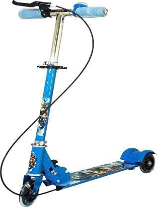 8Bit Kick Scooter for Kids 5 Year+ Adjustable Height, Foldable with LED PU Wheels & Weight Capacity 45 kgs Kick Scooter with Brakes