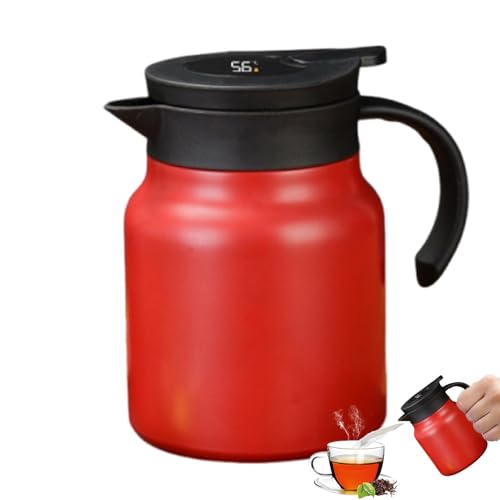 Jarra térmica - Jarra térmica grande para café de 1 litro, temperatura perfecta | , jarra para agua caliente de gran capacidad, dispensador de bebidas, jarra de café al vacío para