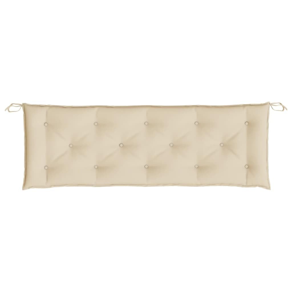 Cuscini Panca da Giardino 2pz Set Imbottiti Beige 150x50x7 cm
