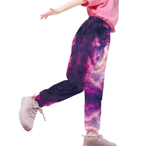 Lounge Sweatpants for Girls 4-15Y Elastic Waist Joggers Pants Comfortable Athletic Clothes School Uniform2