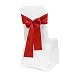 Obstal 10 PCS Satin Chair Sashes Bows for Wedding Reception- Universal Chair Cover Back Tie Supplies for Banquet, Party, Hotel Event Decorations