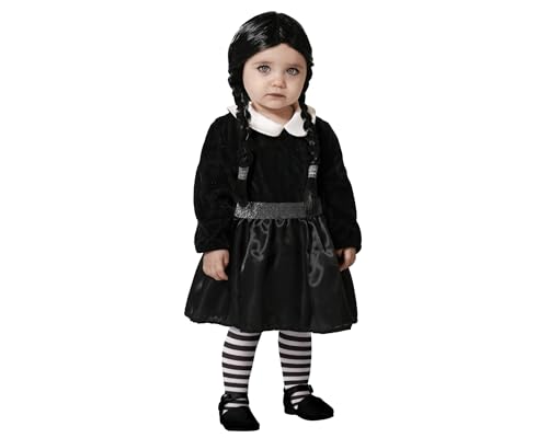 Atosa disfarce fantasma preto vestido bebé menina má 24 meses