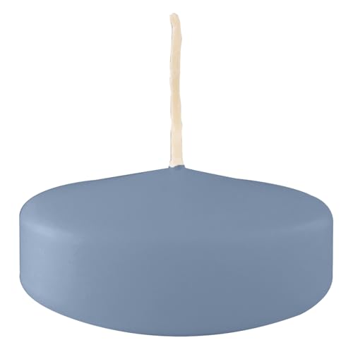 Velas flotantes grandes, diámetro 7 cm, 12 unidades - Dusty Azul