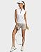 SANTINY Women's Sleeveless Golf Shirt Zip Up Tennis Lightweight Quick Dry Tank Tops Polo Shirts for Women(A White_S)