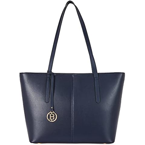 BOSTANTEN Women Handbag Genuine Leather Tote Shoulder Purses Navy Cover