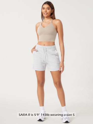 Image of ODODOS Seamless Padded Sports Bra for Women Strappy Longline Wirefree Brami Ribbed Crop Tank Tops