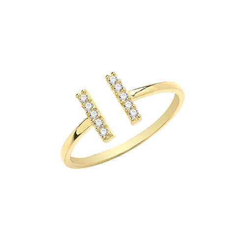 Bague Femme Or Jaune 9k WJS27449 un bijou scintillant de bureau comme de soirée