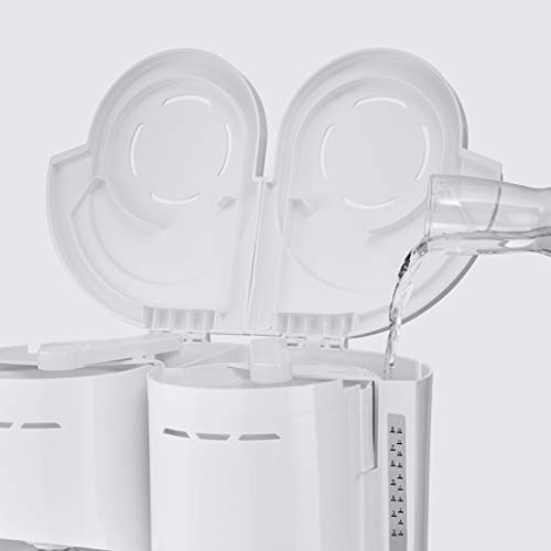 Severin Cafetière Filtre Isotherme Duo, 2 X 1000 W, Jusqu'à 2L soit 16 tasses, 2 verseuses isothermes, 2 filtres pivotants, Blanc, KA 9314