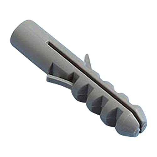Merriway BH02851 (10 Pcs) Grey Nylon Rimless Heavy Duty Concrete Solid Wall Plug Anchor, M14 x 70 mm (9/16 Inch x 2.3/4 Inch) - Pack of 10 Pieces
