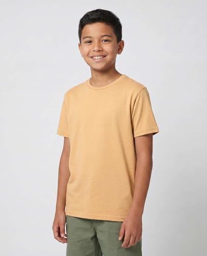 Image of 5 Pack Boys' Cotton T Shirts Crew Neck Plain Short Sleeve Tops Kids Teens