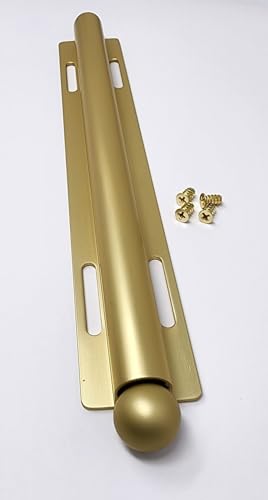 12-Inch Long Expendable and Reversible Pullout Closet Wardrobe Valet Rod with Installation screws (Matte Brass)