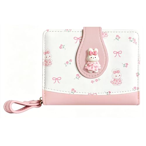 Image of Sunwel Fashion Girls Cutest Prints Wallet Card Slots Small Wallet with Zipper Coin Pouch Wallet for Women