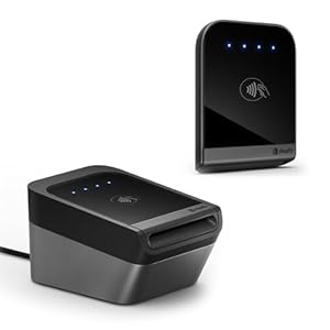 Shopify Tap & Chip Card Reader with Dock – POS Mobile Wireless Credit Card Reader Device + Holder Stand – Contactless Payment Point of Sale Station for Retail, Small Business