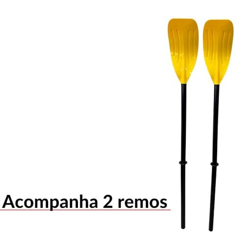 Bote Inflável Com Remos Importway 235cm IWBI235 Laranja