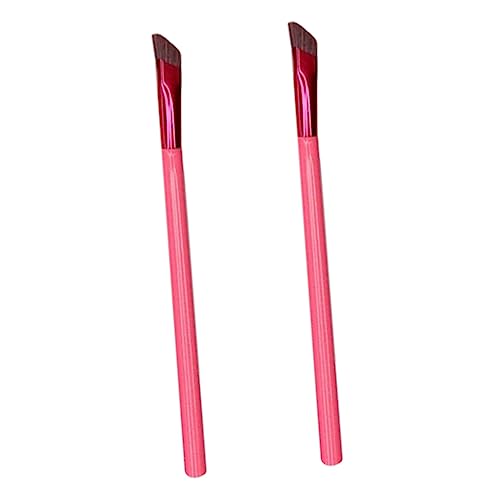 AUTSUPPL 2個 アイブロウブラシ eye liner mascara 女性化粧ブラシ 女性眉 斜めの眉 コンシーラー 額 メイクアップツール 用眉 木