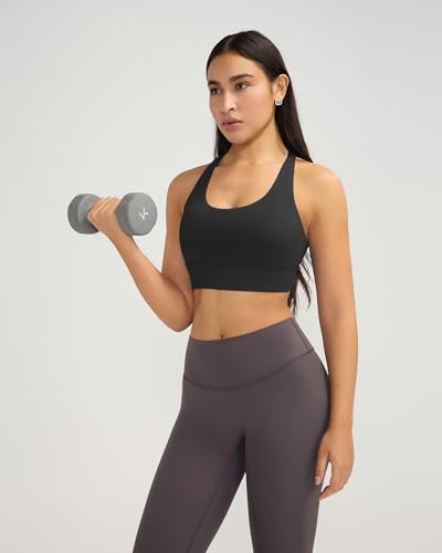 Image of Ama Larsi High Impact Strappy Sports Bra for Women | Padded Crisscross Back Supportive Running Yoga Workout Gym