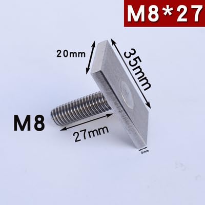1PCS T Type Screw Rectangle Welding Screws Square Head Bolts M8 M10 - (Size: M8x29mm)