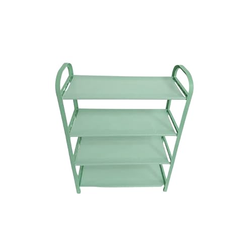 Sapateira Prateleira Multiuso Armário Organizador 4 Andares Com Forro 58cm X 40cm (Verde)