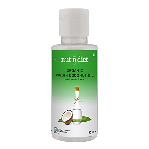 Image of nutndiet Organic Virgin Coconut Oil Cold Pressed | Pure | Natural | Vegan | PET Bottle (50ml)