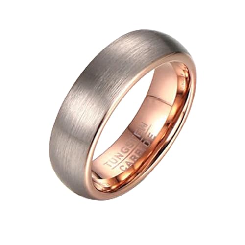 Bague tungstène mate punk 6mm cadeau homme idéal pour anniversaire