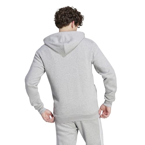 Image of adidas Essentials Men's Fleece 3-Stripes Full-Zip Hoodie Top with Hood