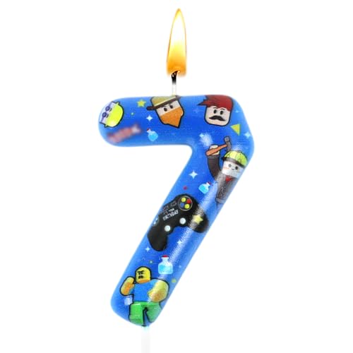 Candele Compleanno Rob, Decorazioni per Torte, Candele Numero 7, Motivi a Cartoni Animati, Decorazioni per Feste a Tema Compleanno