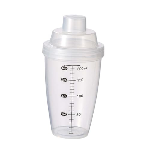 Qianly Botella mezcladora de proteínas de 200 ml para batidos de proteínas, multifunción, pequeña mezcladora de bebidas con báscula para oficina y deportes al aire libre