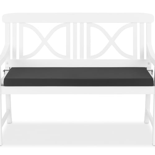 TexDeko® Gartenbank Sitzpolster 100 x 42 x 6cm Outdoor wasserabweisend waschbar Bankkissen Bankpolster Polster (Anthrazit)