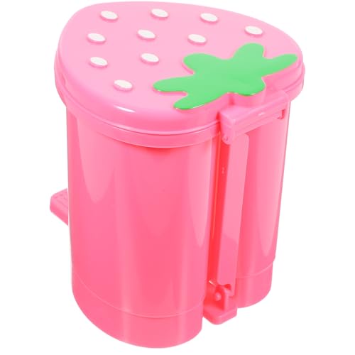 Mini poubelle de bureau en forme de fraise avec couvercle pivotant