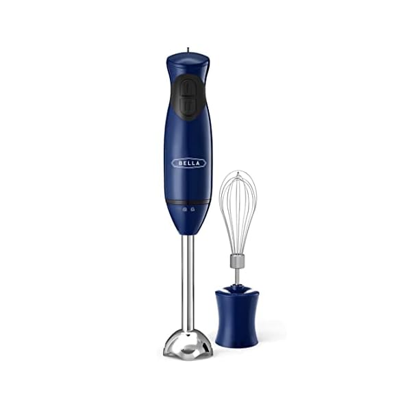 BELLA-Immersion-Hand-Blender-Cordless-Portable-Mixer-with-Whisk-Attachment-Electric-Handheld-Juicer-Shakes-Baby-Food-and-Smoothie-Maker-Stainless-Steel-Blue BELLA-Immersion-Hand-Blender-Cordless-Portable-Mixer-with-Whisk-Attachment-Electric-Handheld-Juicer-Shakes-Baby-Food-and-Smoothie-Maker-Stainless-Steel-Blue