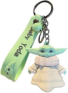 ZKTSRY Baby Yoda The Child Mandalorian 3D PVC Rubber Keychain,The Child Figure Pendant Toys PVC Handmade Model Ornament Dolls Decoration
