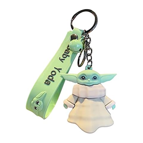 ZKTSRY Baby Yoda The Child Mandalorian 3D PVC Rubber Keychain,The Child Figure Pendant Toys PVC Handmade Model Ornament Dolls Decoration Cover