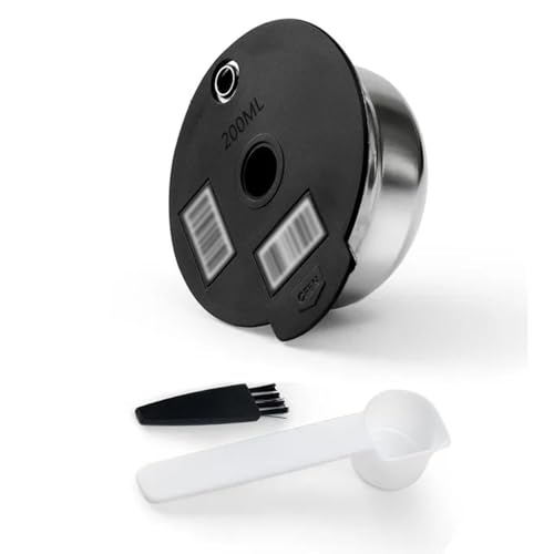 YUYUEMI Cápsulas de acero inoxidable, filtros de café recargables, cápsulas de café reutilizables para máquina de café de la serie Bosch (200 ml)