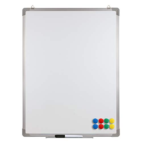 Preisvergleich Produktbild Whiteboard Magnettafel Memoboard Pinnwand 60x80cm Aluminiumrahmen magnetisch büroMi®